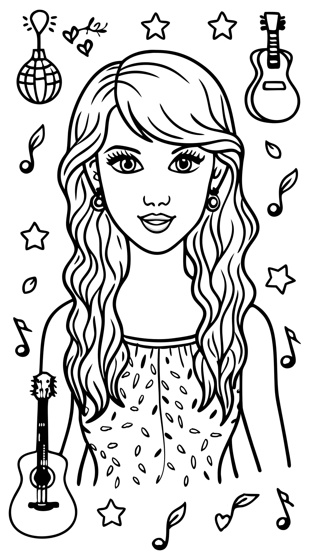 coloriage taylor swift imprimable